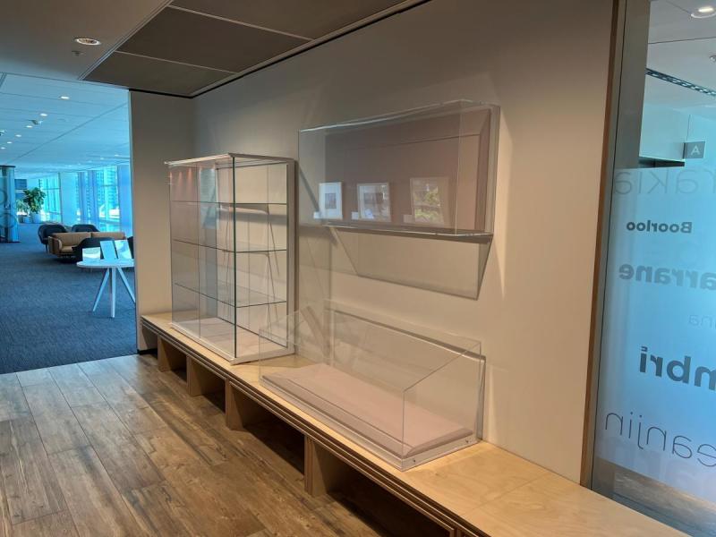 Vision Showcase with cantilever shelving