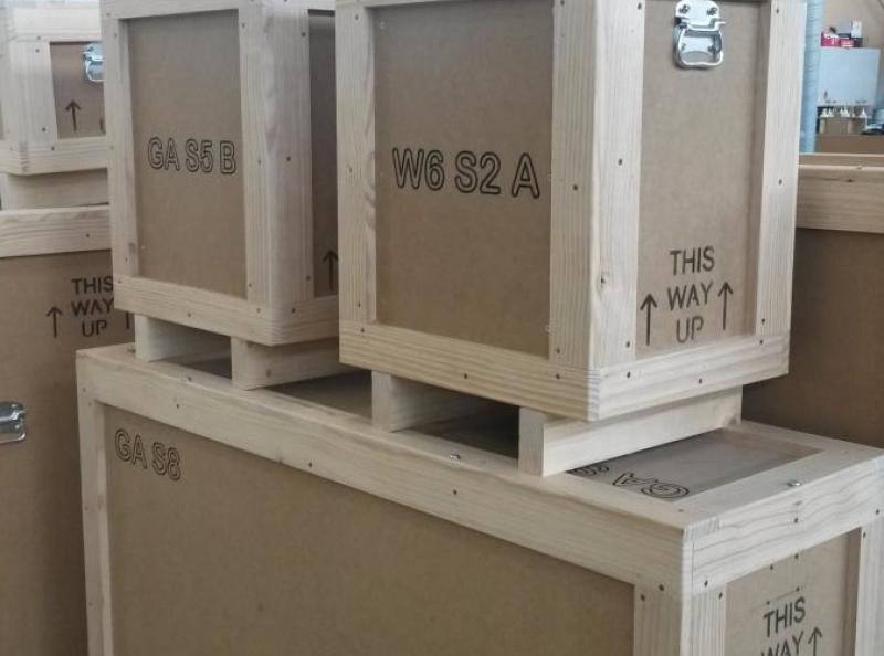 Showcase packing crates